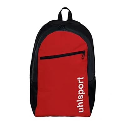 Afbeelding van uhlsport Essentiële rugzak outdoor voor indoorsport en wandelen fitness gym voetbal handbal fiets uniseks, Rood/Zwart/Wit, Sportief