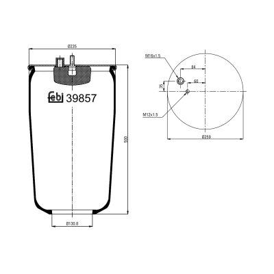 Afbeelding van Febi Bilstein Veerbalg 39857