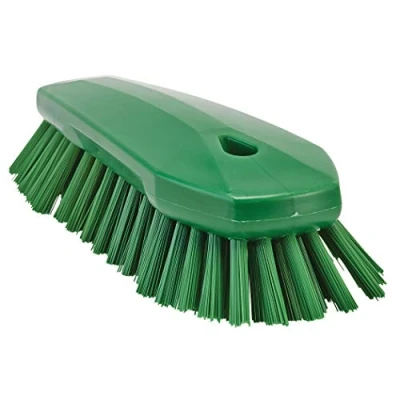 Afbeelding van Vikan Work Brushes Large Ergonomic brush Polyester Fiber, Hard, With Wide Outstanding Fiber 250x120x60mm Green