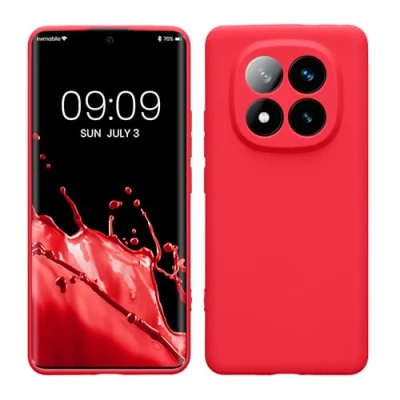 Afbeelding van kwmobile telefoonhoesje geschikt voor Xiaomi Redmi Note 14 Pro+ 5G / Pro Plus Hoesje smartphone Precisie camera uitsnede In neon roze