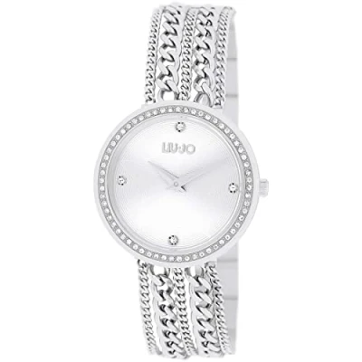 Afbeelding van Liu Jo Analoog kwartshorloge voor dames met roestvrijstalen Armband TLJ1830, zilver, armband, zilver.,