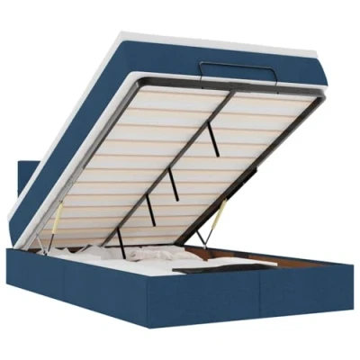 Afbeelding van vidaXL Bed met matras 120x200 cm stof blauw