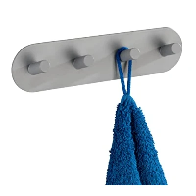 Afbeelding van Wenko Wandhaak Vierhaaks Piceno 19,8 X 5 2 Cm Rvs Grijs