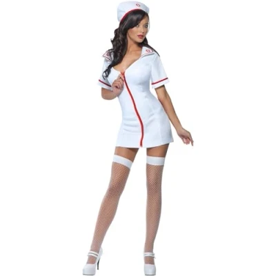 Afbeelding van Dressing Up &amp; Costumes 70s Disco Fever Sexy Nurse Costume