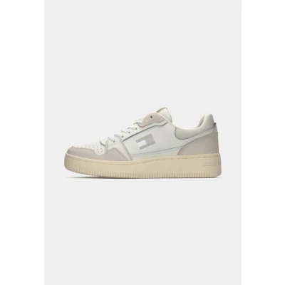 Afbeelding van Tommy Jeans TJW Retro Sneakers laag, Dames, Maat: 36, Ecru/stratus grey Leer en imitatieleer