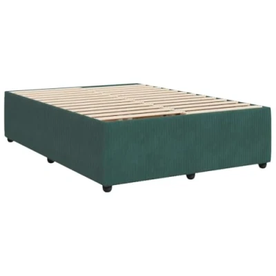 Afbeelding van vidaXL Bedframe fluweel donkergroen 160x200 cm