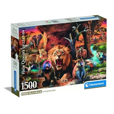 Afbeelding van Clementoni Puzzel 31722 The Tribal Society, 1500 stukjes, voor volwassenen, gemaakt in Italië, meerkleurig, 59,2 x 84,3 cm