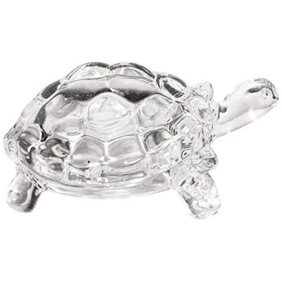 Afbeelding van Kristal Schildpad Duidelijk Beeld Miniatuur Glas Kunstschildpad Dier Figuur Chinees Feng Shui Tuin Ornament