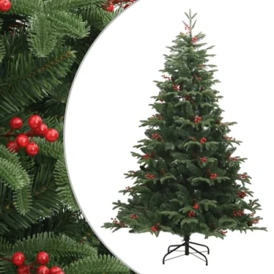 Image de vidaXL Sapin de Noël artificiel avec pommes pin et baies 240 cm357709