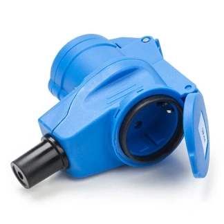 Afbeelding van CEE contrastekker Brennenstuhl (16A, 230V, IP44, Schuko en CEE, Haaks)