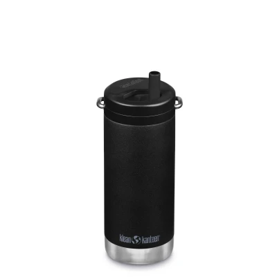 Afbeelding van Klean Kanteen TKWide thermosfles met twistdop 355 ml mat zwart