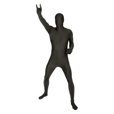 Afbeelding van Morphsuit Uniseks zeer stretch integraal kostuum, originele jumpsuit voor volwassenen en kinderen, perfect verkleedpartij, party, Halloween, cosplay zwart, XXL