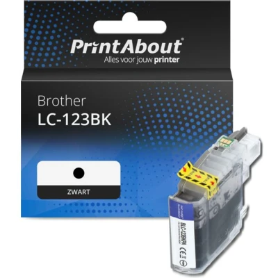 Afbeelding van Huismerk Brother LC 123BK Inktcartridge Zwart