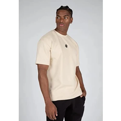 Afbeelding van Gorilla Wear Dayton Tshirt print, Heren, Maat: Small, Beige