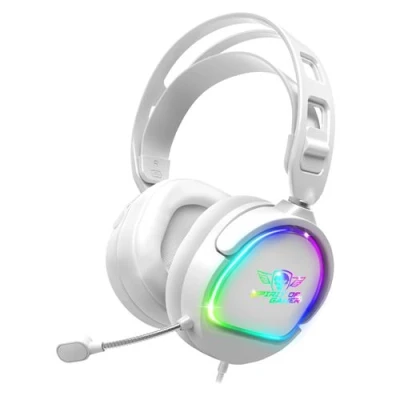 Afbeelding van Spirit Of Gamer Pro H6 Gaming Headset Wit Bedraad RGB met Microfoon Compatibel Xbox Switch &amp; PC Stereo 2.0 USB en Jack uitgang Verstelbare hoofdband / Ultralicht 240 gram (wit)