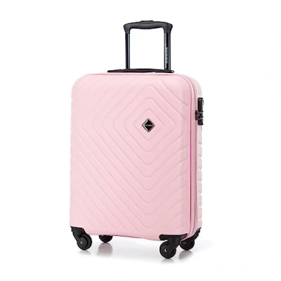 Afbeelding van Wittchen CUBE LINE Wheeled Suitcase Reistas, Dames, Maat: One Size, Light pink