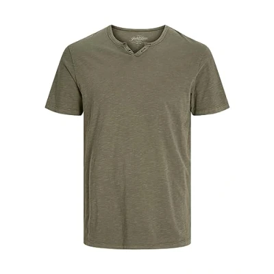 Image de Jack &amp; Jones Jjesplit Neck Tee SS Noos T Shirt (Lot de 2) Homme, Dusky Green, XL