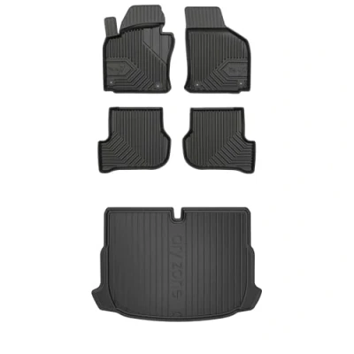 Afbeelding van MOTOS Rubberen automatten en kofferbakmat set voor Volkswagen Scirocco III 2008 2017 Verbeter je reiscomfort met 3D antislip automat vloermatten de auto