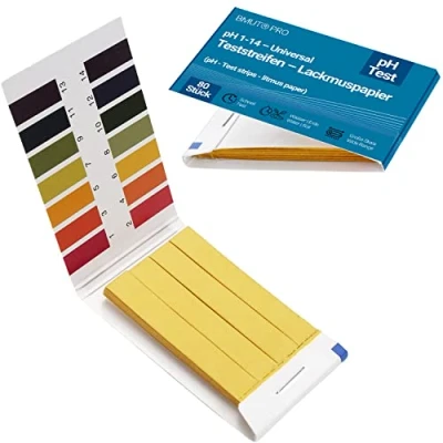 Afbeelding van 80 stuks teststrips, pH 1 14, indicator, testpapier, zonnebloempapier voor water, aarde, dranken en andere stoffen (universeel)