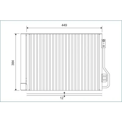 Afbeelding van VALEO 812882 Condensor Airco Met droger 12 9 Aluminium 384 SMART: Fortwo II Coupe