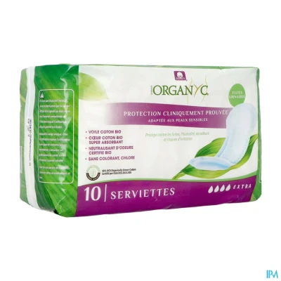 Image de Organyc Fuites Urinaires Serviettes Extra 10