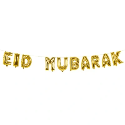 Afbeelding van Boland Folieballonslinger &#039;Eid Mubarak&#039; Multi Folieballon