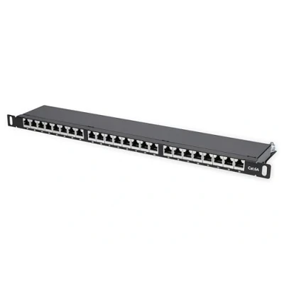 Afbeelding van Intellinet 720922 24 poorten Patchpaneel 483 mm (19) CAT 6A 0.5 HE Zwart