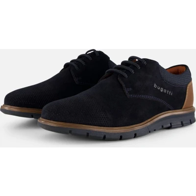 Afbeelding van Bugatti Veterschoenen blauw Suede Maat 42