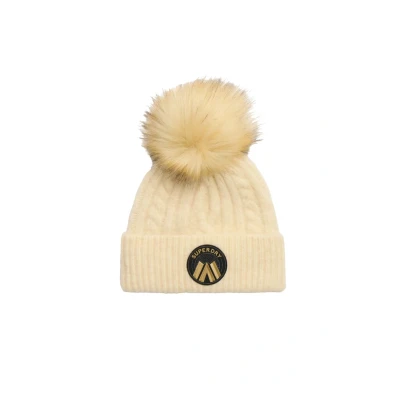 Afbeelding van Superdry Cable LUXE Muts, Dames, Maat: One Size, Oatmeal white