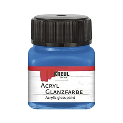 Afbeelding van Kreul 20 ml acrylverf glanzend blauw glans voor schilderen en handwerk op waterbasis, krasbestendig, sneldrogend ondoorzichtig 79234