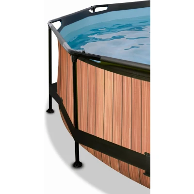 Afbeelding van EXIT zwembad met schaduwdoek ø360cm Wood