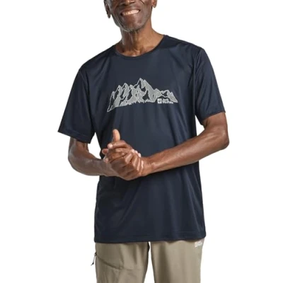 Afbeelding van Jack Wolfskin Sport Tshirt, Heren, Maat: Medium, Mtn midnight sky