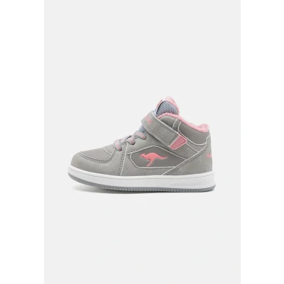 Afbeelding van Kangaroos KCPI Kalino Sneakers hoog voor kinderen, Maat: 23, Ultimate grey/dusty rose Imitatieleer/ textiel