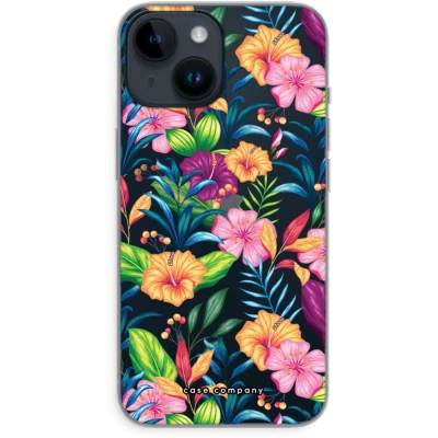 Afbeelding van Case Company® hoesje geschikt voor iPhone 14 Tropisch 2 Soft Cover Telefoonhoesje Bescherming aan alle Kanten en Schermrand