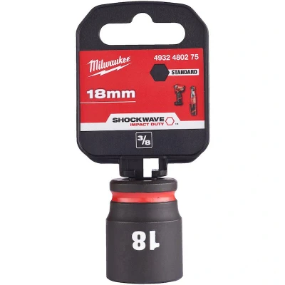 Afbeelding van MILWAUKEE 4932480275 SHOCKWAVE slagdop 3/8&quot; 18 mm