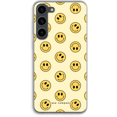 Afbeelding van Case Company® hoesje geschikt voor Samsung Galaxy S23 Plus Smiley N2 Soft Cover Telefoonhoesje Bescherming aan alle Kanten en Schermrand