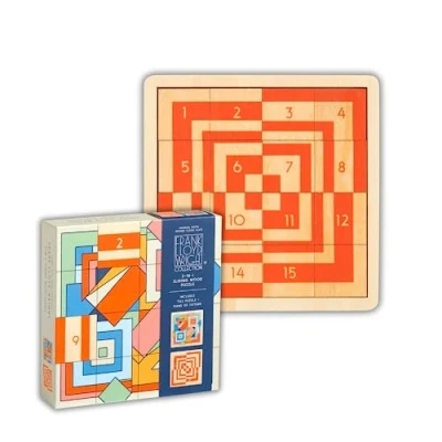 Afbeelding van Frank Lloyd Wright Imperial Hotel 2 in 1 Sliding Wood Puzzle