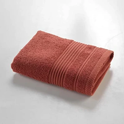 Afbeelding van douceur d&#039;intérieur, Handdoek (50 x 90 cm) tederheid terracotta, effen spons