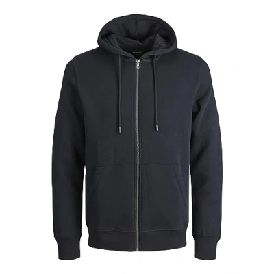 Image de JACK &amp; JONES Jjestar Basic Sweat à capuche zippé pour homme, Noir, L