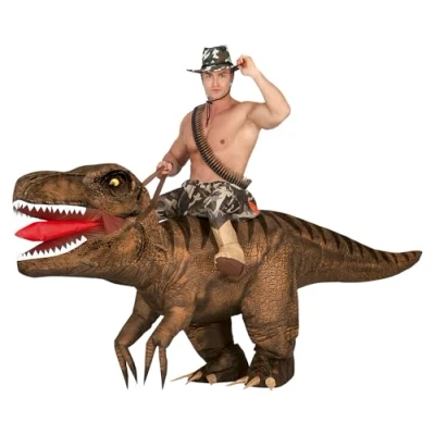 Afbeelding van Fiestas Guirca Opblaasbaar Kostuum Dinosaur Mounted