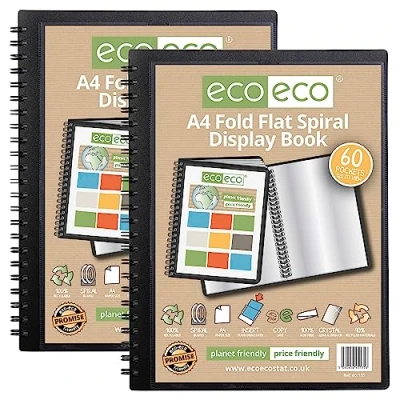 Afbeelding van eco Eco135 x 2 documentenmap, A4, 50% gerecycled, 60 spiraalhoezen