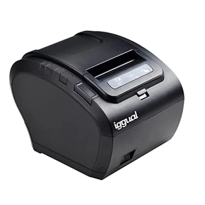 Image de iggual TP8002 Imprimante d&#039;étiquettes transfert thermique Rouleau (8,3 cm) 203 dpi jusqu&#039;à 260 mm/sec USB, LAN noir