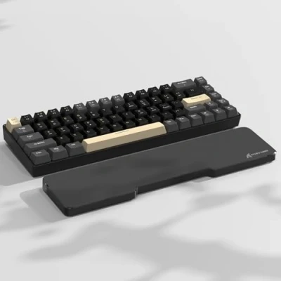 Afbeelding van ATTACK SHARK 87 toetsen, CNC acryl polssteun, transparante palmsteun, voor 80% compact mechanisch gamingtoetsenbord, ergonomische kantoren en thuis, zwart