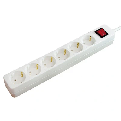Image de Multiprise Brennenstuhl 6prises avec Interrupteur blanc 1,4m