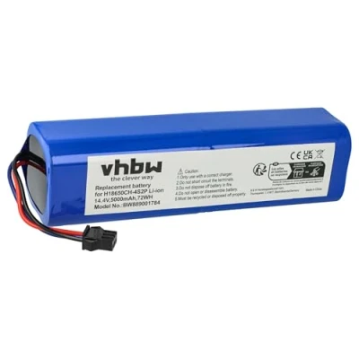 Afbeelding van vhbw 1 x batterij compatibel met Honiture Q6 Home Cleaner (5000 mAh, 14,4 V, Li Ion)
