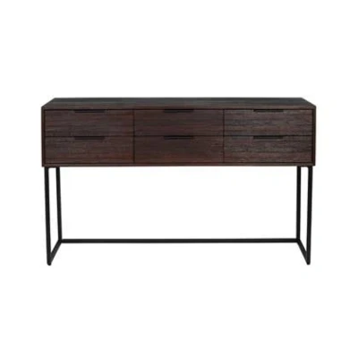 Afbeelding van Housecraft Living Webster Ladekast Kast Groot 6 lades Teakhout Bruin