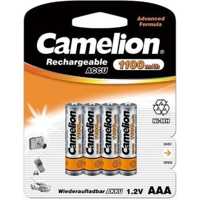 Afbeelding van Camelion AAA 1100 mAh Oplaadbare batterijen 4 stuks Rechargeable battery Nikkel Metaalhydride (NiMH)