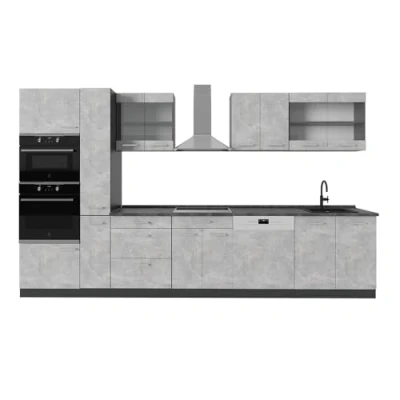 Afbeelding van Vicco Complete keuken R Line, Beton/antraciet, 350 cm , WB Antraciet