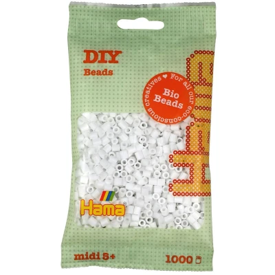 Afbeelding van Hama Bio Strijkkralen Wit (001), 1000st.