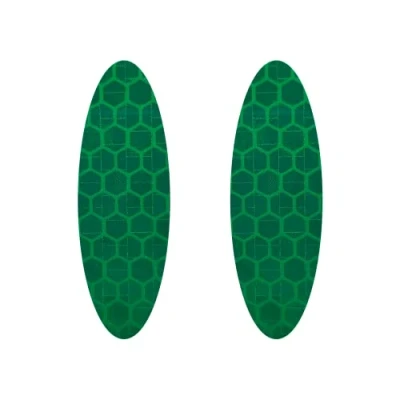 Afbeelding van 4R Quattroerre.it 5564 Diamond Flat ovale reflecterende stickers, groen, 2 stuks